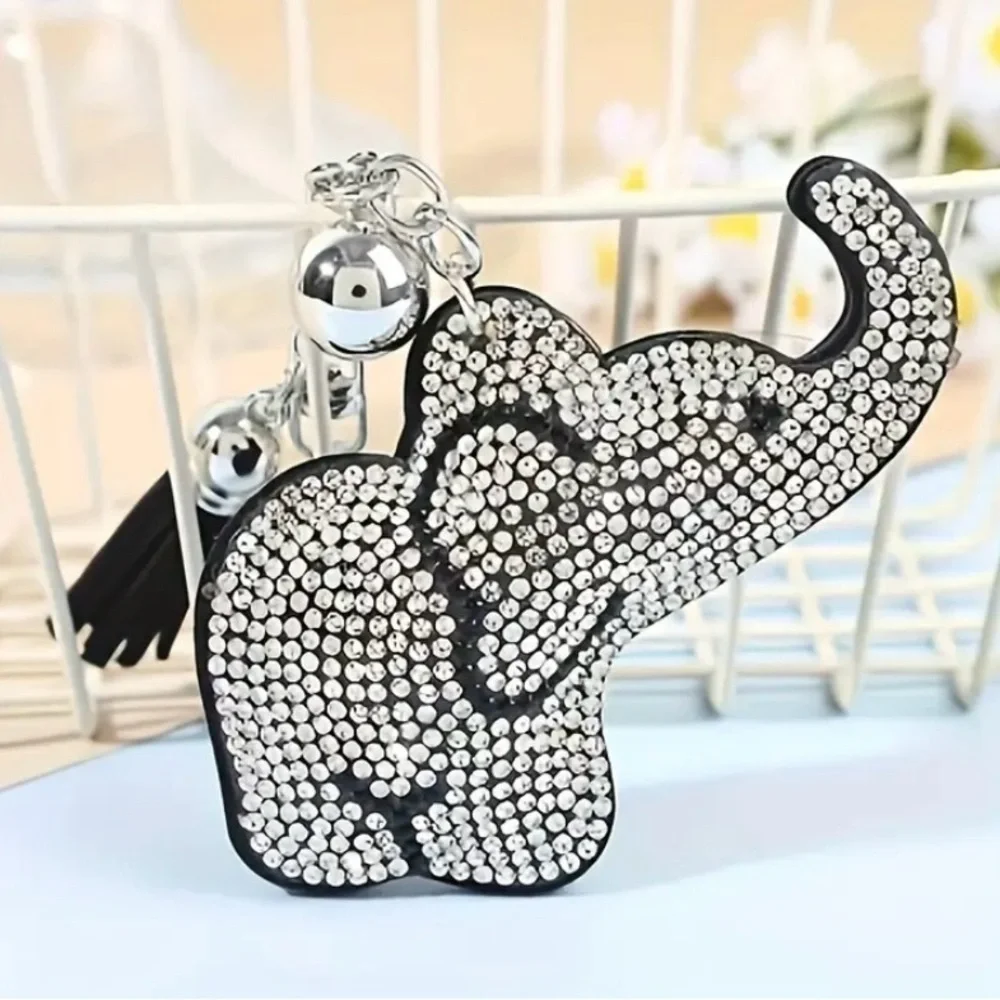 Crystal Baby Good Luck Elephant Keychain